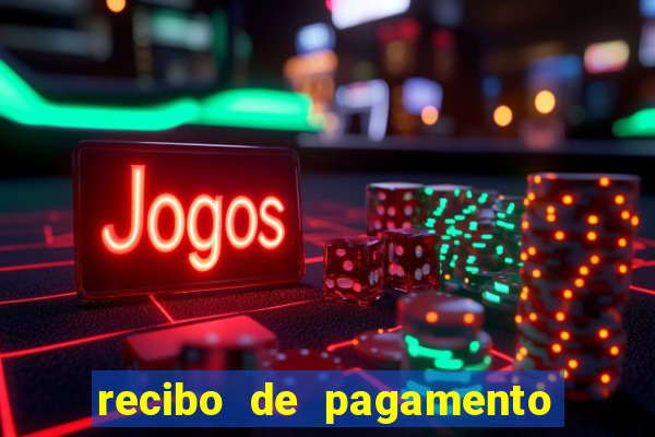recibo de pagamento simples word